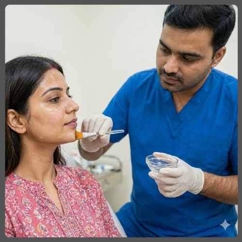 Chemical peel for skin brightening